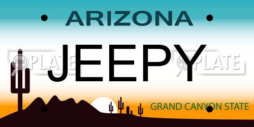 JEEPY Arizona License Plate