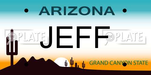 JEFF Arizona License Plate