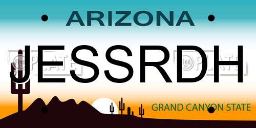 JESSRDH Arizona License Plate