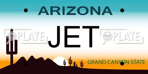 JET Arizona License Plate