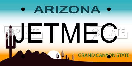 JETMEC Arizona License Plate