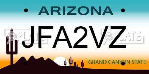 JFA2VZ Arizona License Plate