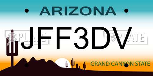 JFF3DV Arizona License Plate