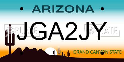 JGA2JY Arizona License Plate