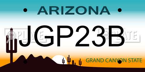 JGP23B Arizona License Plate
