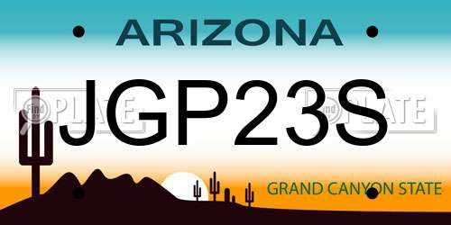 JGP23S Arizona License Plate