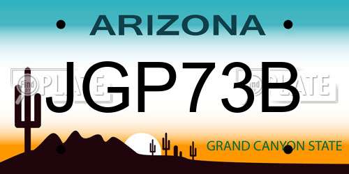 JGP73B Arizona License Plate