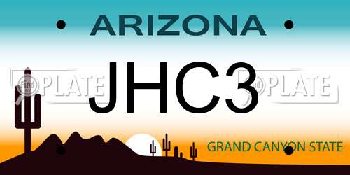 JHC3 Arizona License Plate
