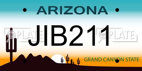 JIB211 Arizona License Plate