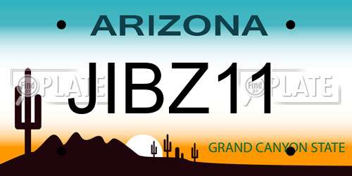 JIBZ11 Arizona License Plate