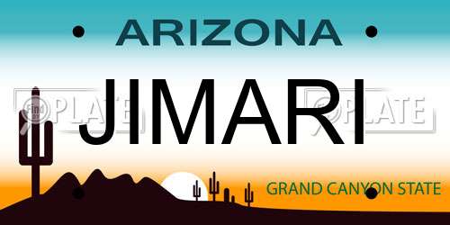 JIMARI Arizona License Plate