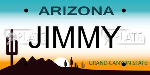 JIMMY Arizona License Plate