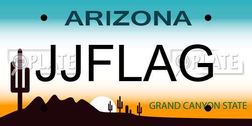 JJFLAG Arizona License Plate