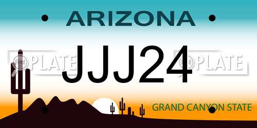 JJJ24 Arizona License Plate
