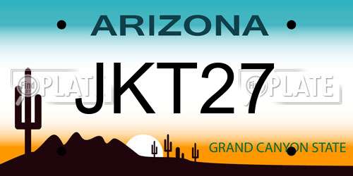 JKT27 Arizona License Plate