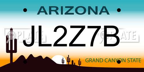 JL2Z7B Arizona License Plate