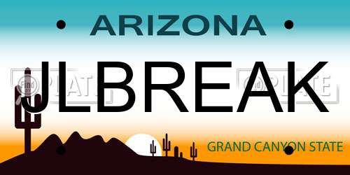 JLBREAK Arizona License Plate