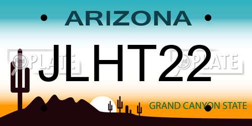 JLHT22 Arizona License Plate