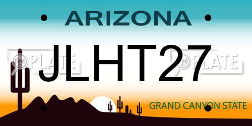JLHT27 Arizona License Plate