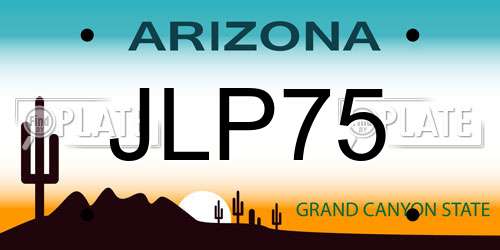 JLP75 Arizona License Plate