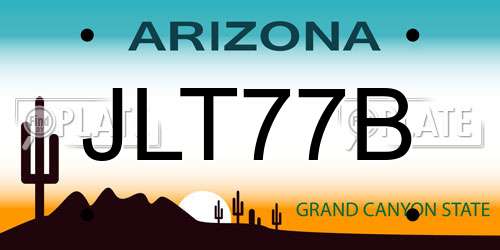 JLT77B Arizona License Plate