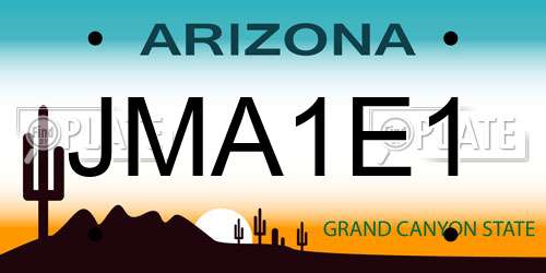JMA1E1 Arizona License Plate