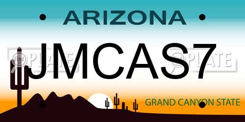 JMCAS7 Arizona License Plate
