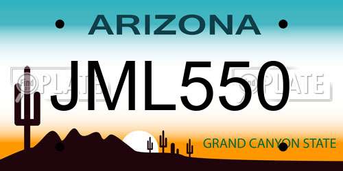 JML550 Arizona License Plate