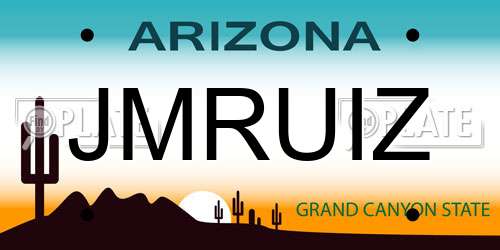 JMRUIZ Arizona License Plate