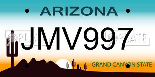 JMV997 Arizona License Plate