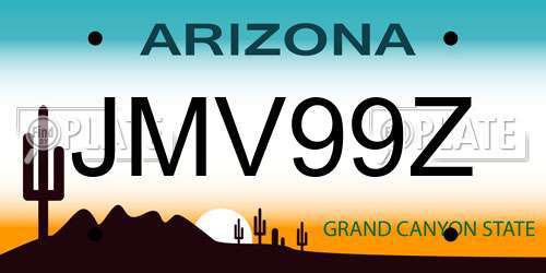 JMV99Z Arizona License Plate