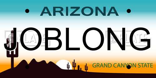 JOBLONG Arizona License Plate