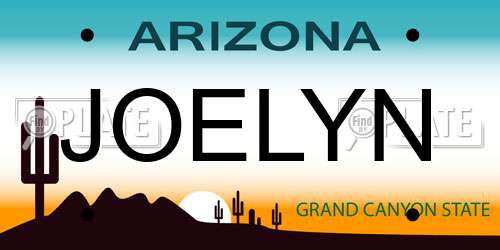 JOELYN Arizona License Plate
