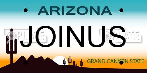 JOINUS Arizona License Plate