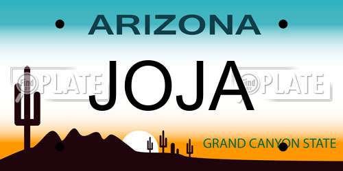 JOJA Arizona License Plate