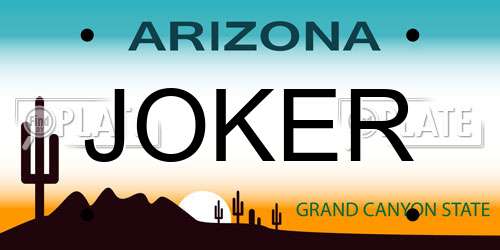 JOKER Arizona License Plate