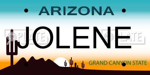 JOLENE Arizona License Plate