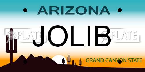 JOLIB Arizona License Plate