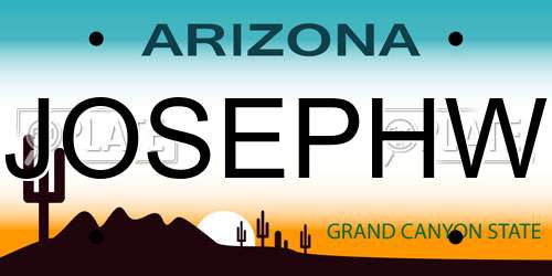JOSEPHW Arizona License Plate
