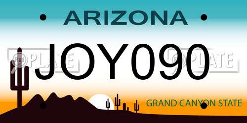 JOY090 Arizona License Plate