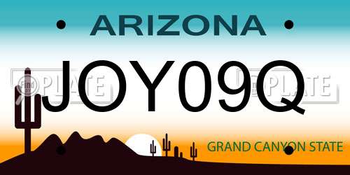 JOY09Q Arizona License Plate