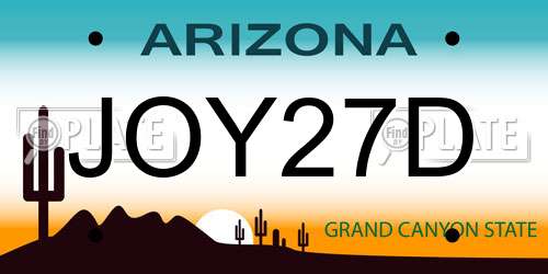JOY27D Arizona License Plate