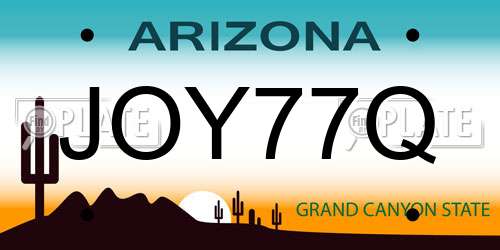 JOY77Q Arizona License Plate