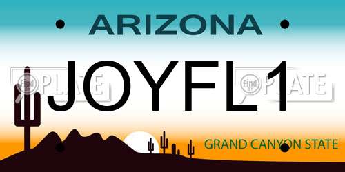 JOYFL1 Arizona License Plate