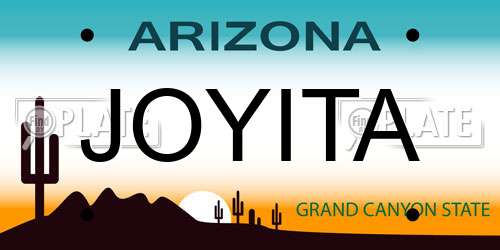 JOYITA Arizona License Plate