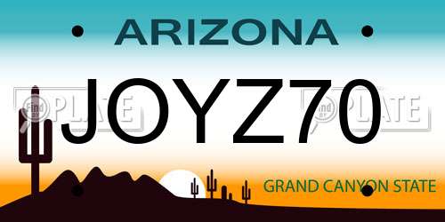 JOYZ70 Arizona License Plate