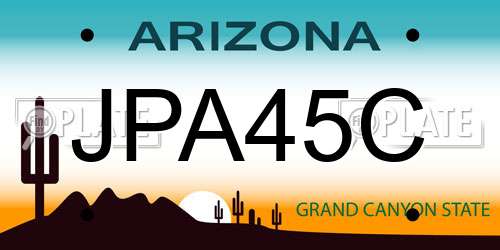 JPA45C Arizona License Plate