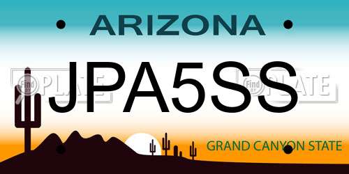 JPA5SS Arizona License Plate