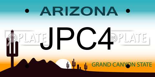 JPC4 Arizona License Plate