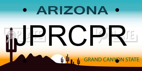 JPRCPR Arizona License Plate
